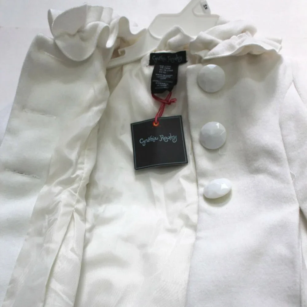 Cynthia Rowley 2Pc Tulle Dress Ruffle Collar Coat Size 24M